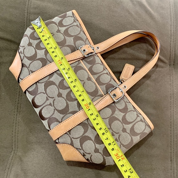 Tan Coach Signature Tote with Checkbook Wallet - Picture 4 of 10